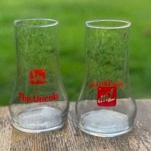 Pair of 7-Up Drinking Glasses